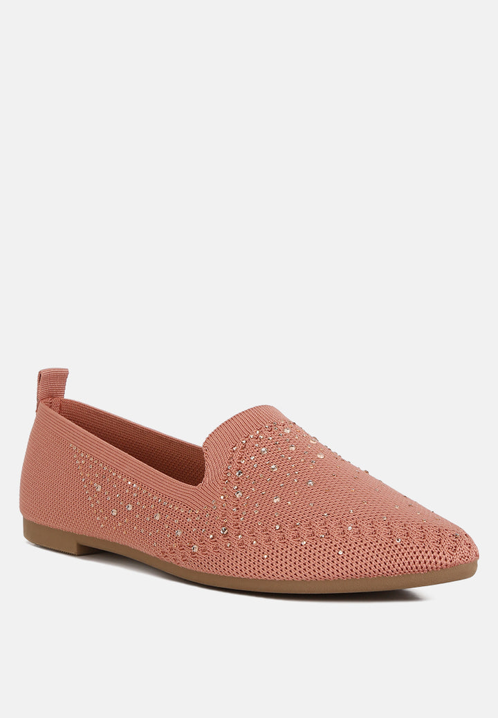 abedi rhinestone embellished pull tab loafers by ft#color_pink