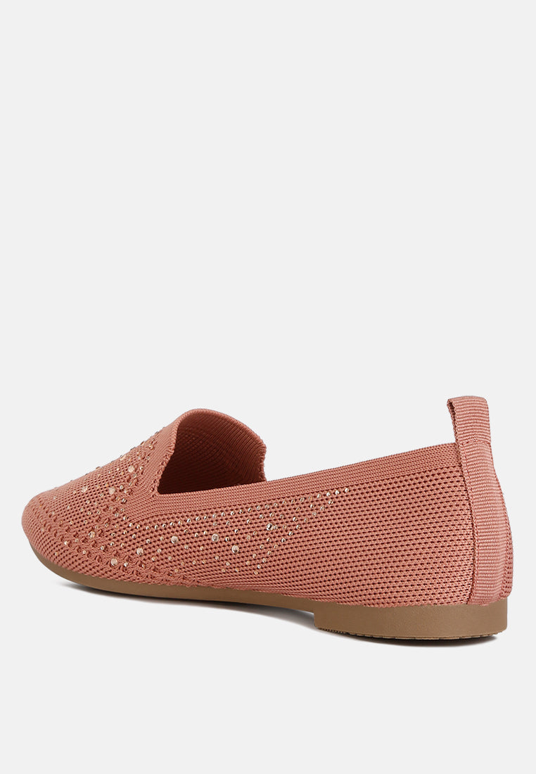 abedi rhinestone embellished pull tab loafers by ft#color_pink