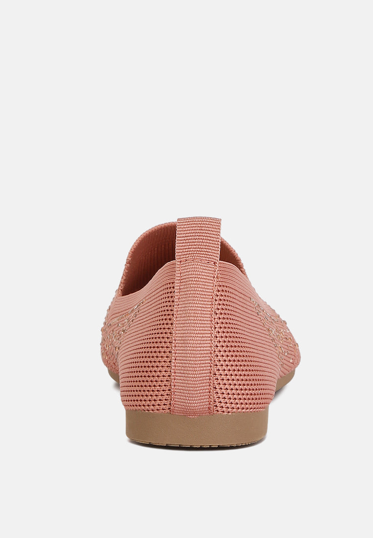 abedi rhinestone embellished pull tab loafers by ft#color_pink