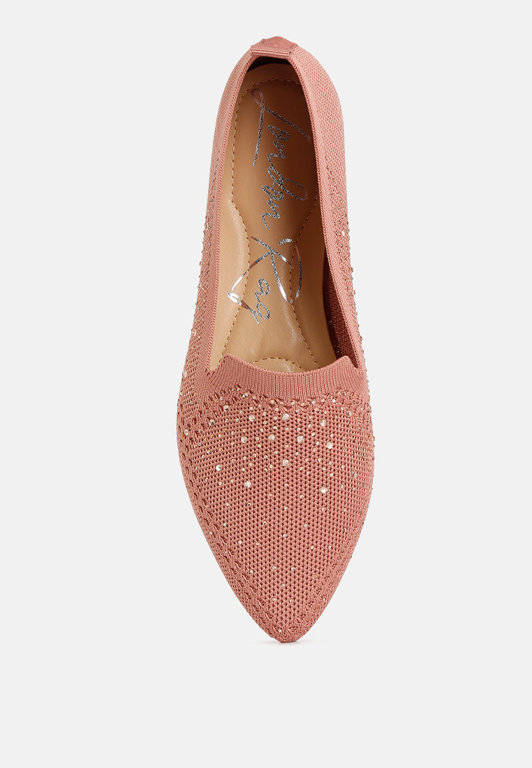 abedi rhinestone embellished pull tab loafers by ft#color_pink