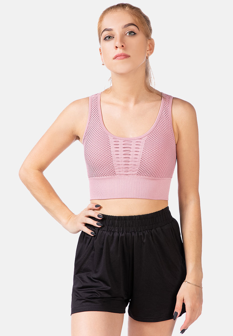 active workout mesh top#color_pink