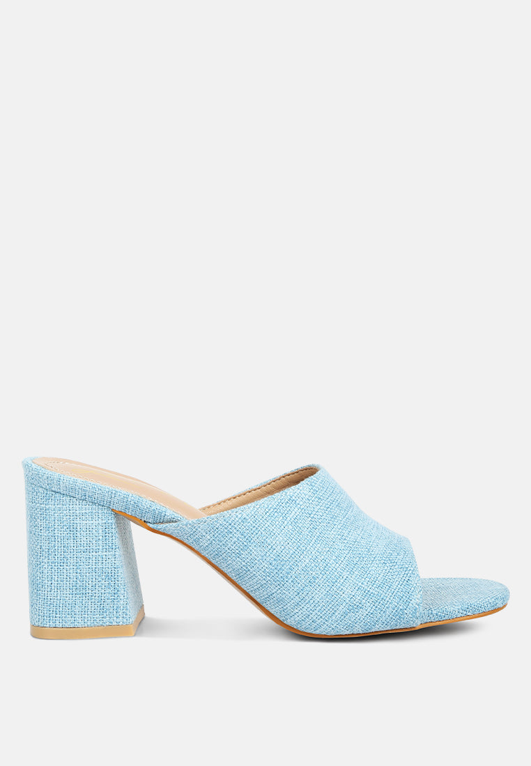 addie block heel slip on sandals in blue#color_blue