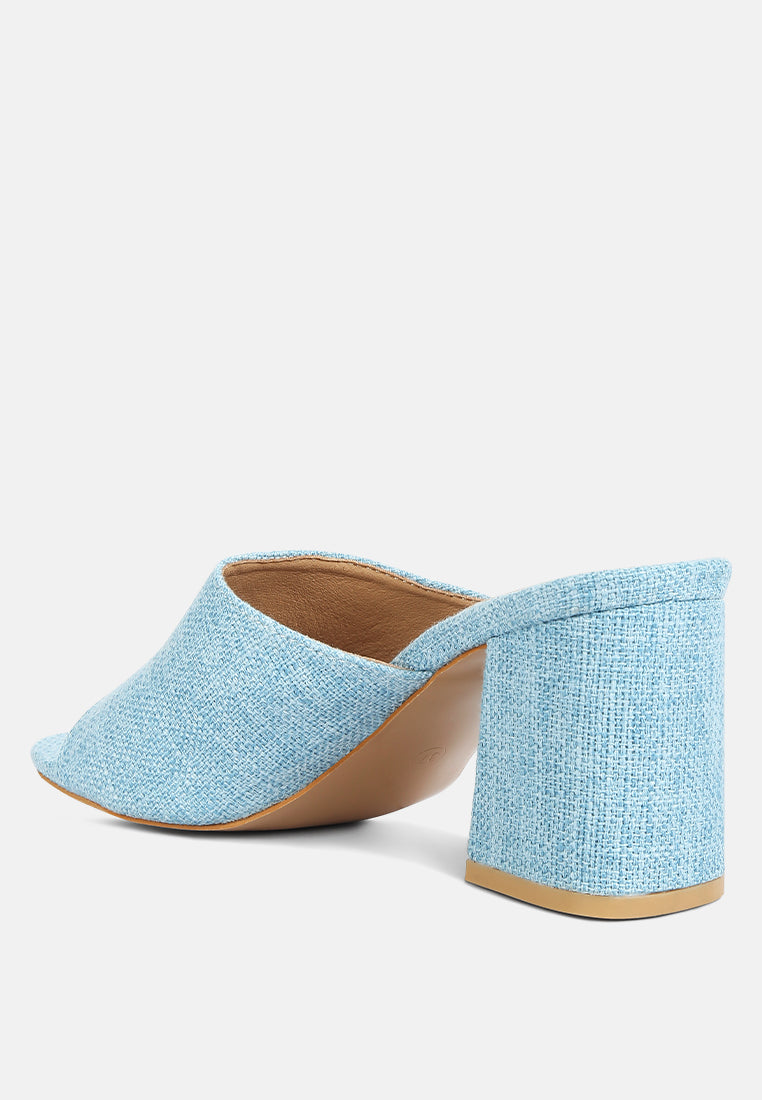addie block heel slip on sandals in blue#color_blue