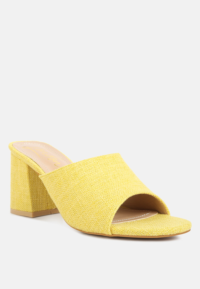 addie block heel slip on sandals by ruw#color_yellow