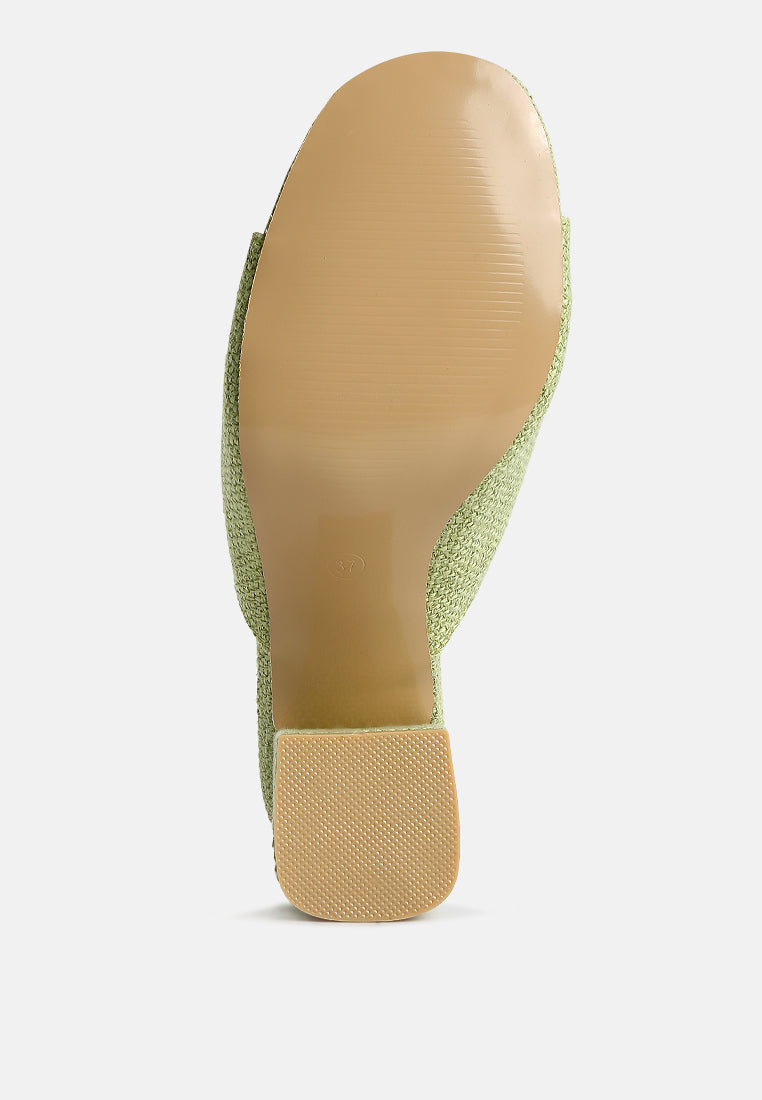 addie block heel slip on sandals by ruw#color_green