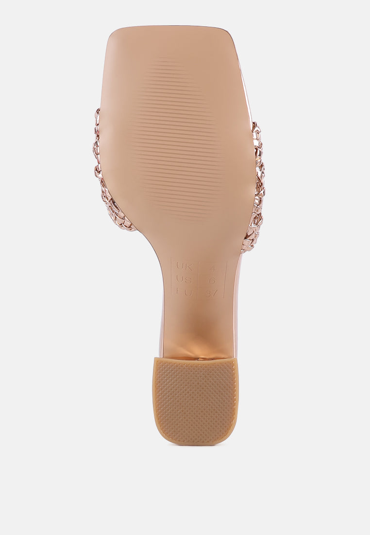 adorbs braided straps slip on sandals#color_rose-gold