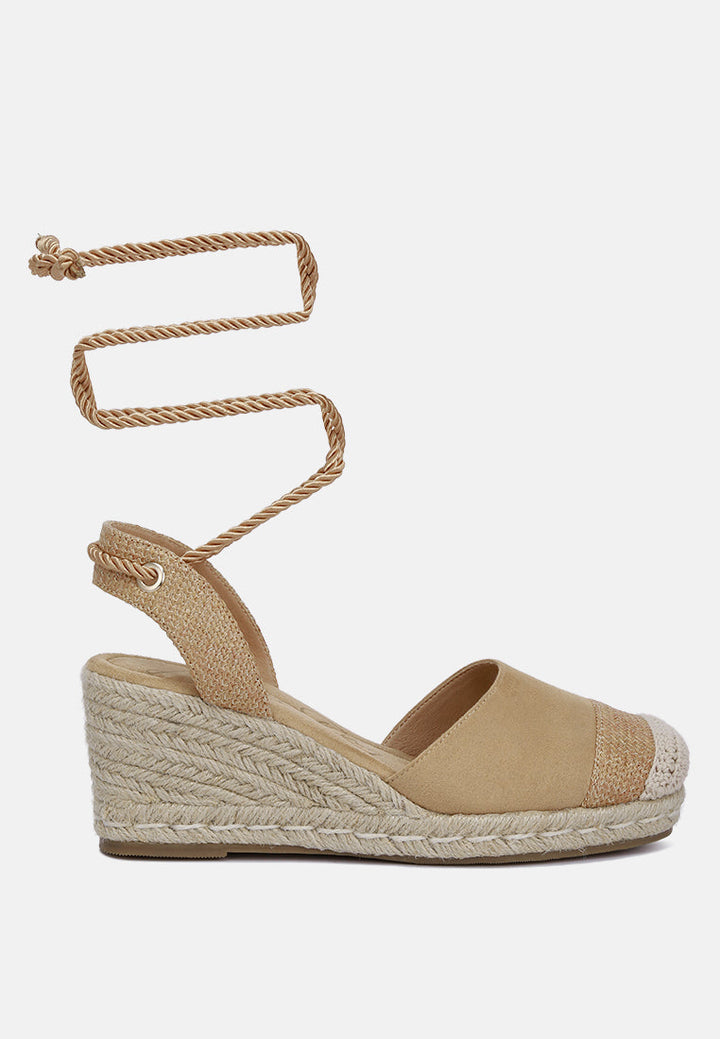 lace-up crochet espadrilles by rag#color_tan