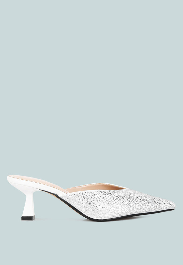 aldora rhinestones embellished satin mules by rag#color_white