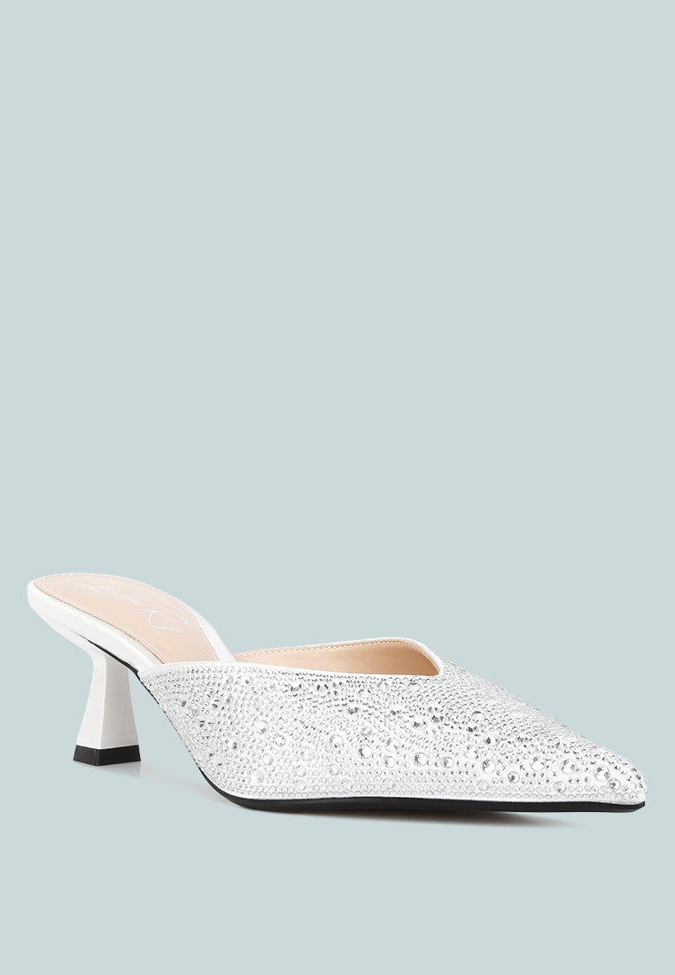 aldora rhinestones embellished satin mules by rag#color_white