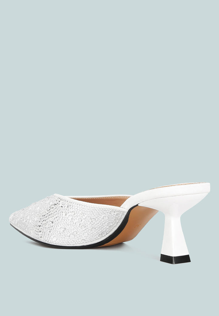 aldora rhinestones embellished satin mules by rag#color_white