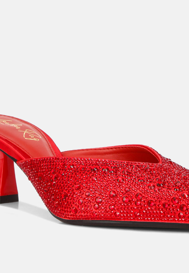 aldora rhinestones embellished satin mules by rag#color_red