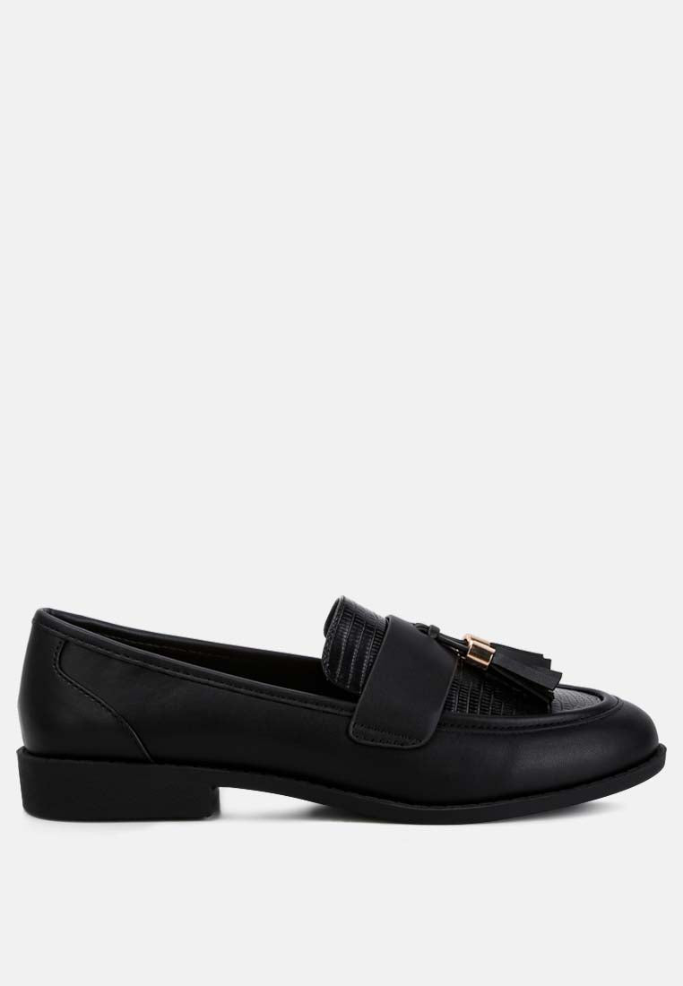 tassels detail loafers by rag#color_black