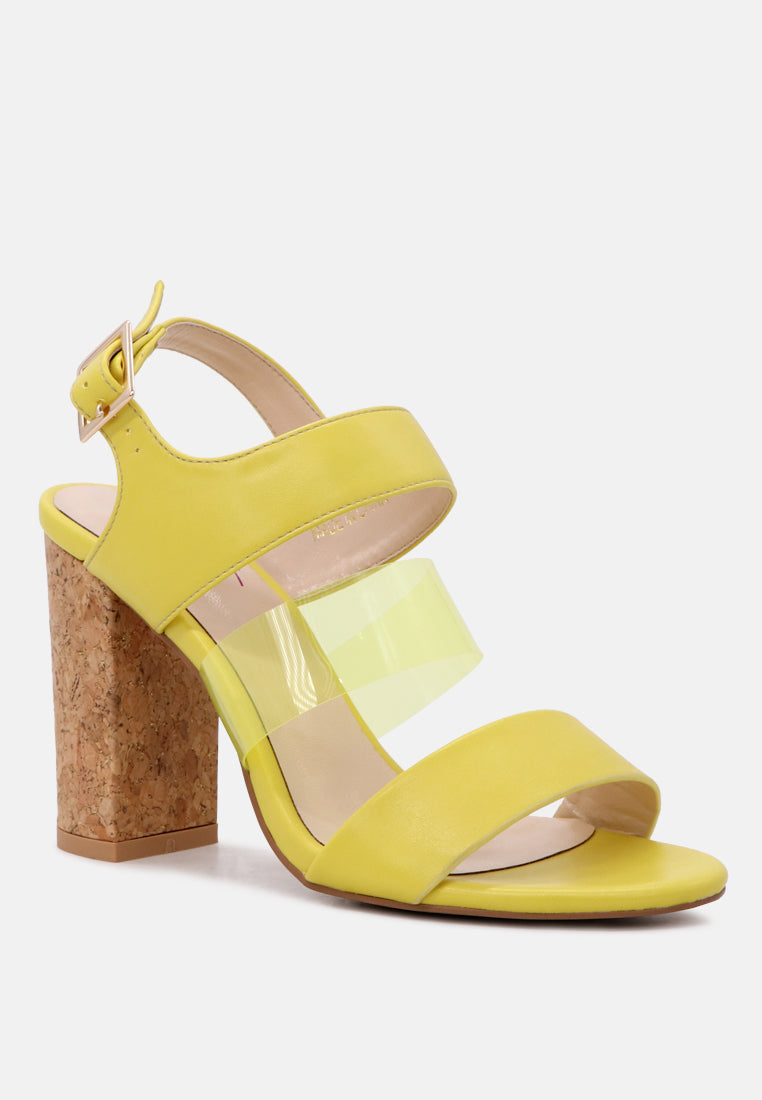 alisha clear strap block heeled sandals#color_yellow