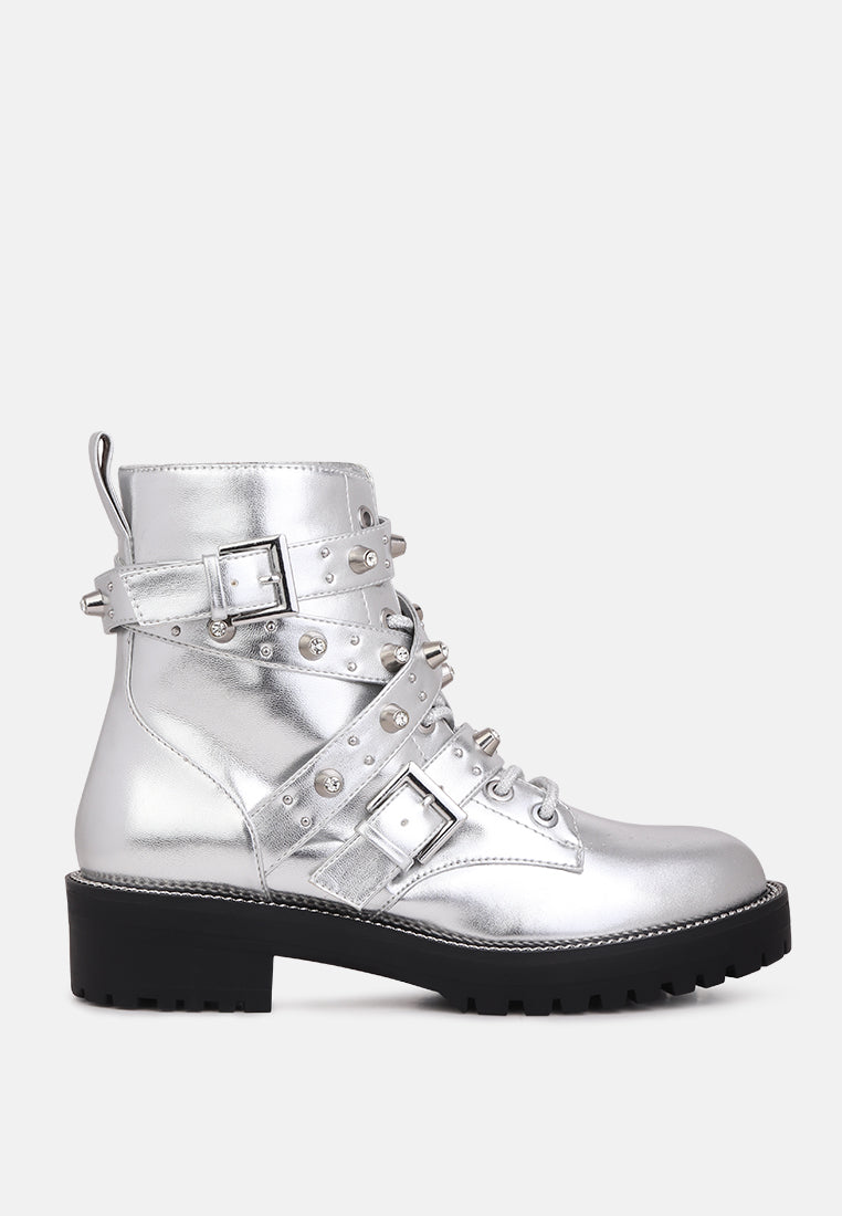 alitza metallic studded ankle boots#color_silver