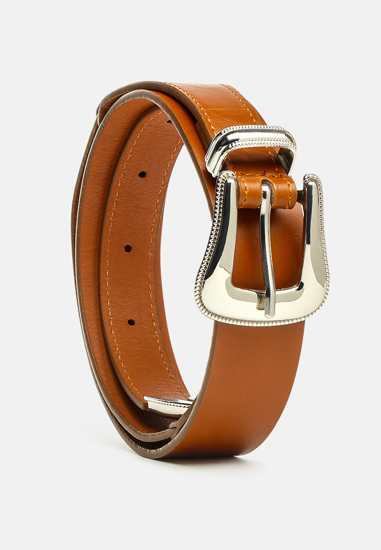 all around you solid casual belt#color_caramel