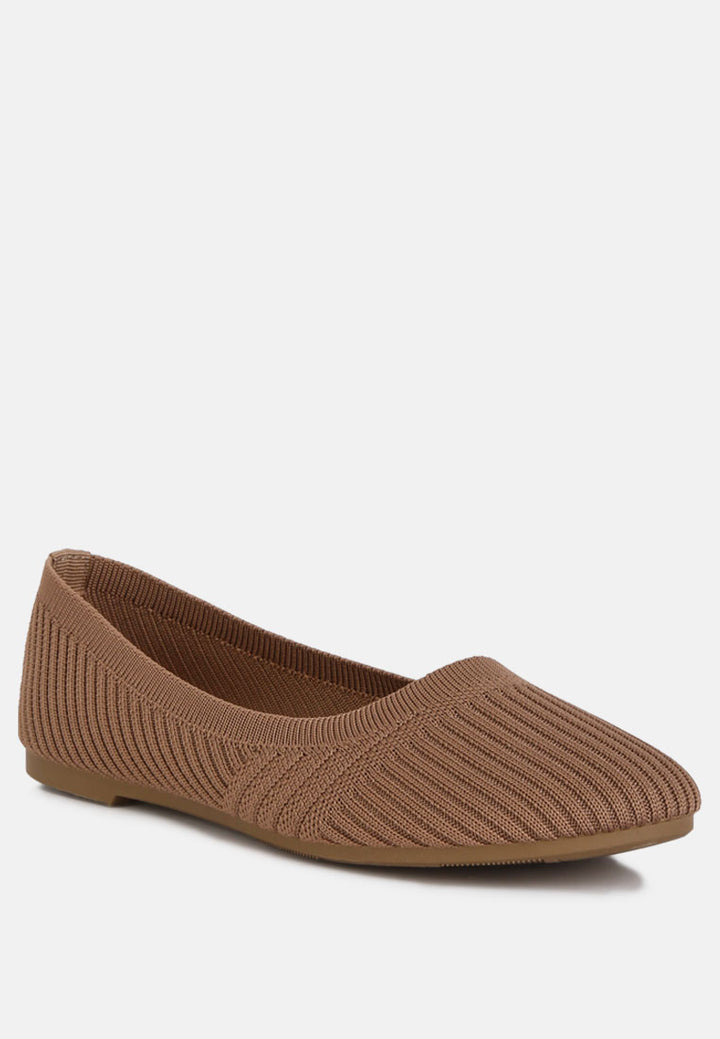 ammie solid casual ballet flats#color_brown
