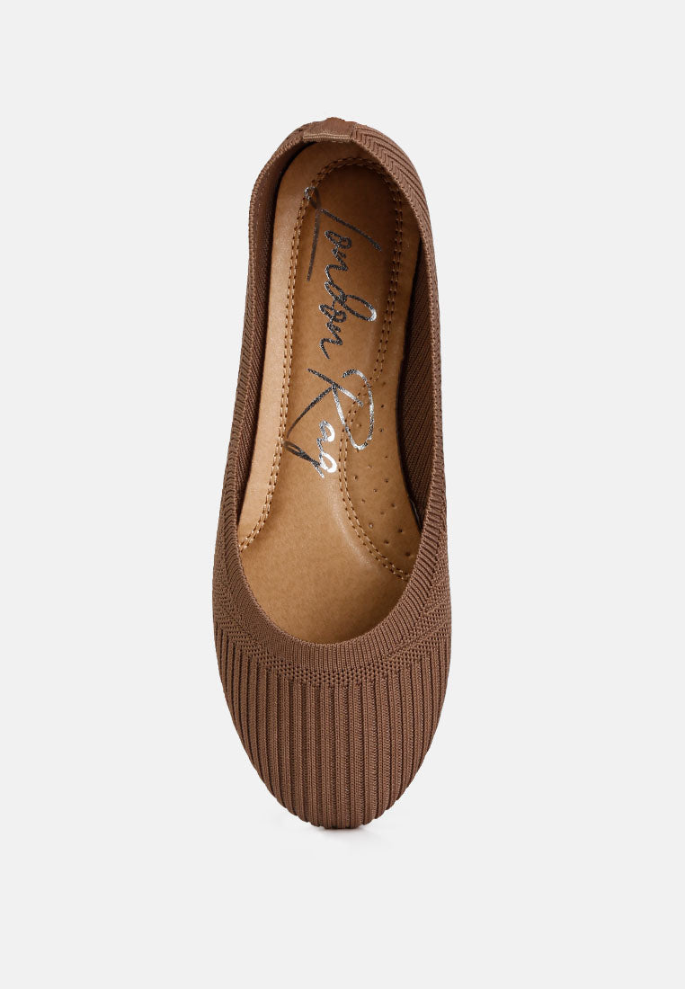 ammie solid casual ballet flats#color_brown