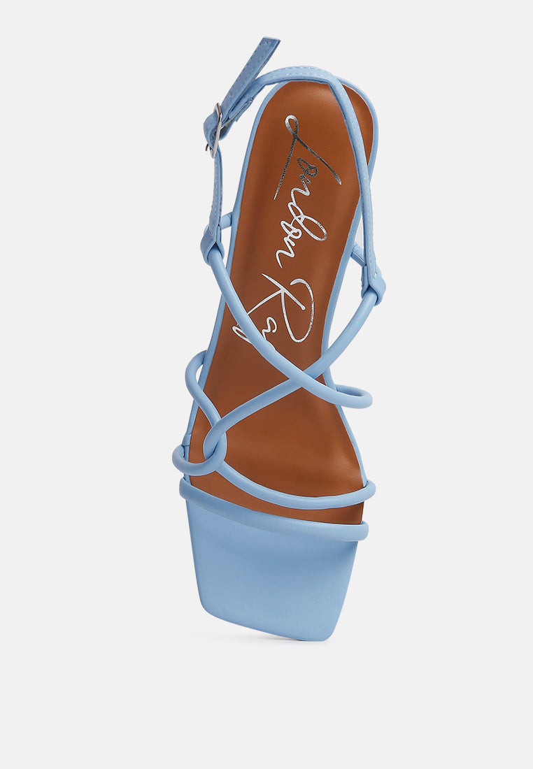 andrea knotted straps block heeled sandals#color_light-blue