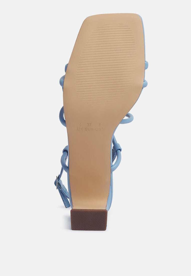 andrea knotted straps block heeled sandals#color_light-blue