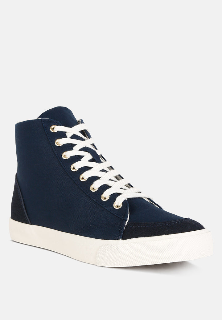ankle length solid sneakers#color_navy