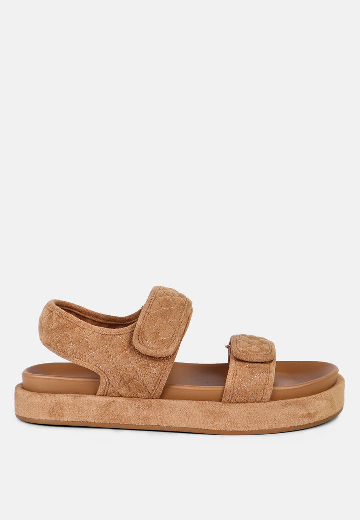 anvil quilted platform sandals#color_taupe