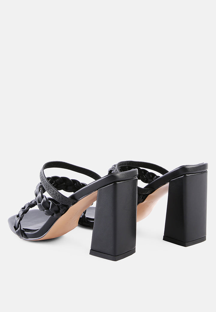 arnie ddual braided strap block heel sandals by ruw#color_black