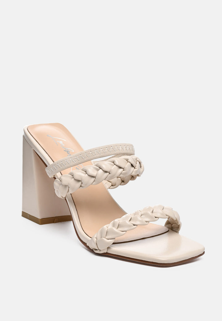 arnie braided block heel slider sandals#color_beige