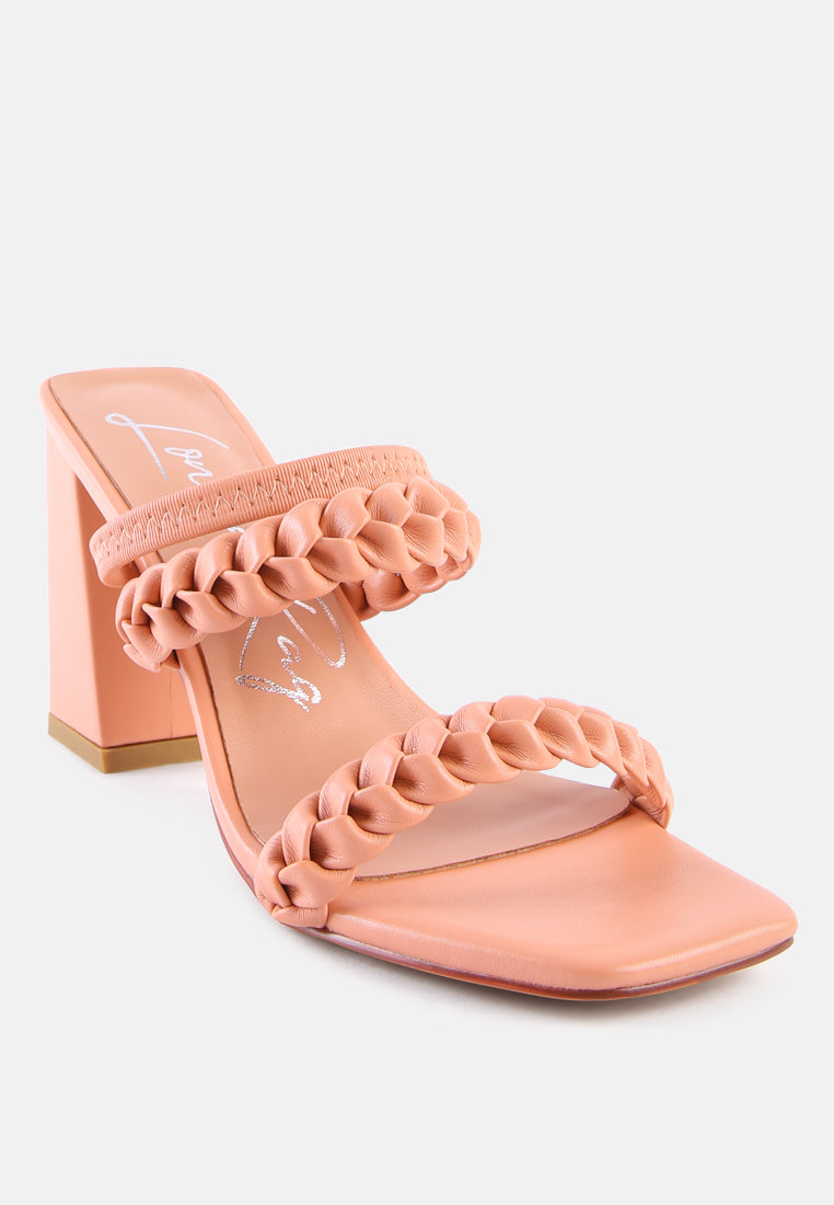 arnie braided block heel slider sandals#color_coral
