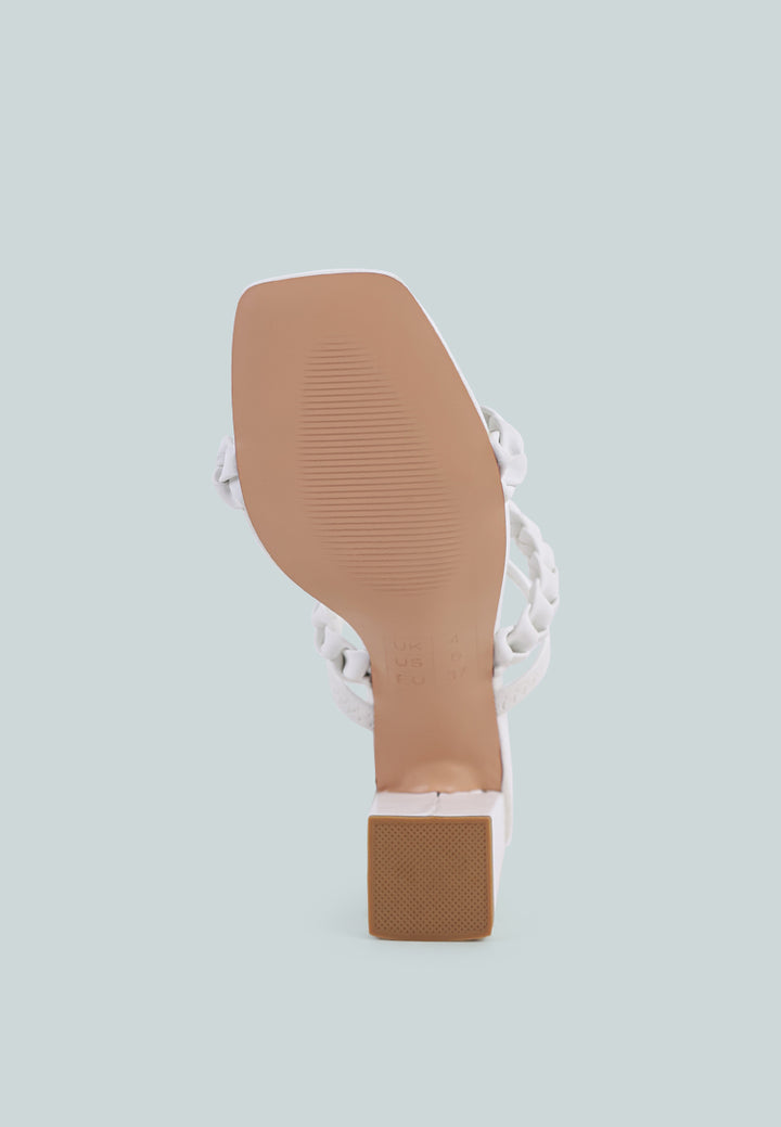 arnie braided block heel slider sandals#color_white