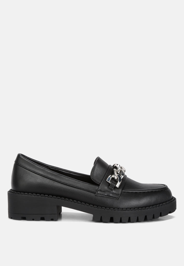 ashby faux leather chunky block heel loafers#color_black