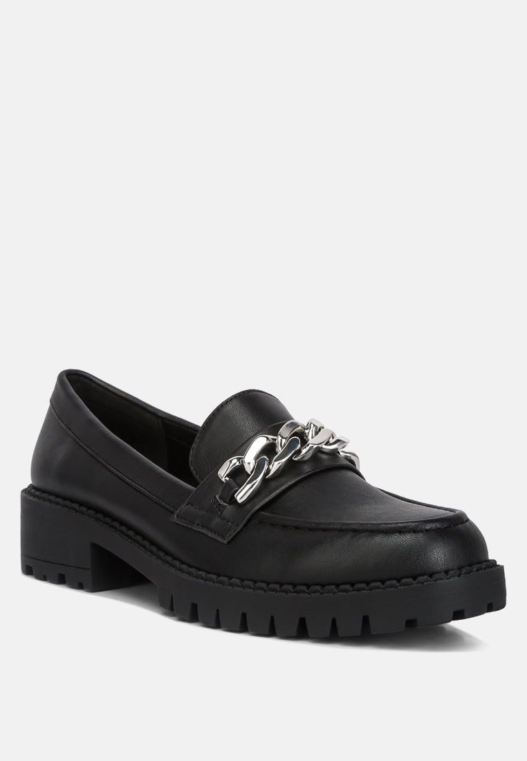 ashby faux leather chunky block heel loafers#color_black