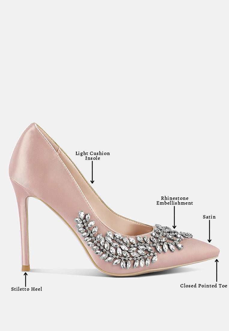 ashlyn rhinestones embellished satin stiletto pumps#color_pink
