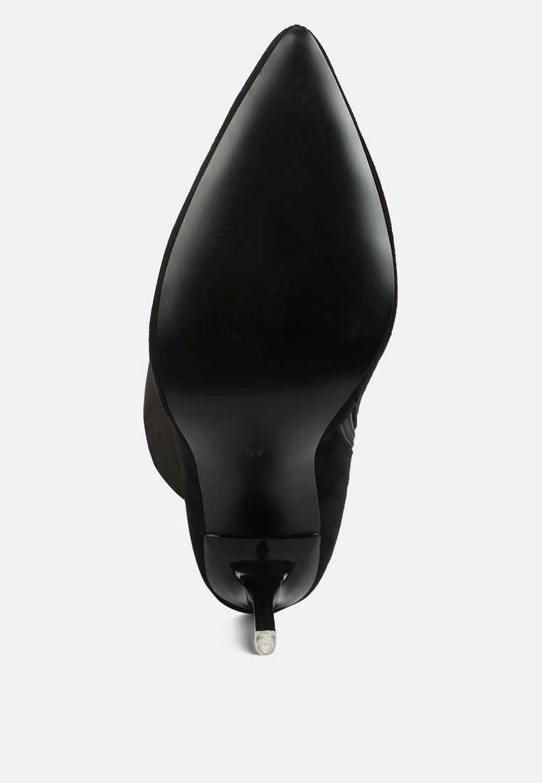 atelier stretch faux suede stiletto long boots#color_black