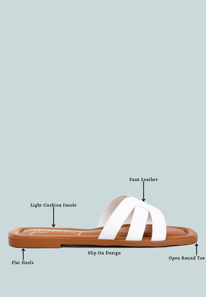aura faux leather flat sandals#color_white
