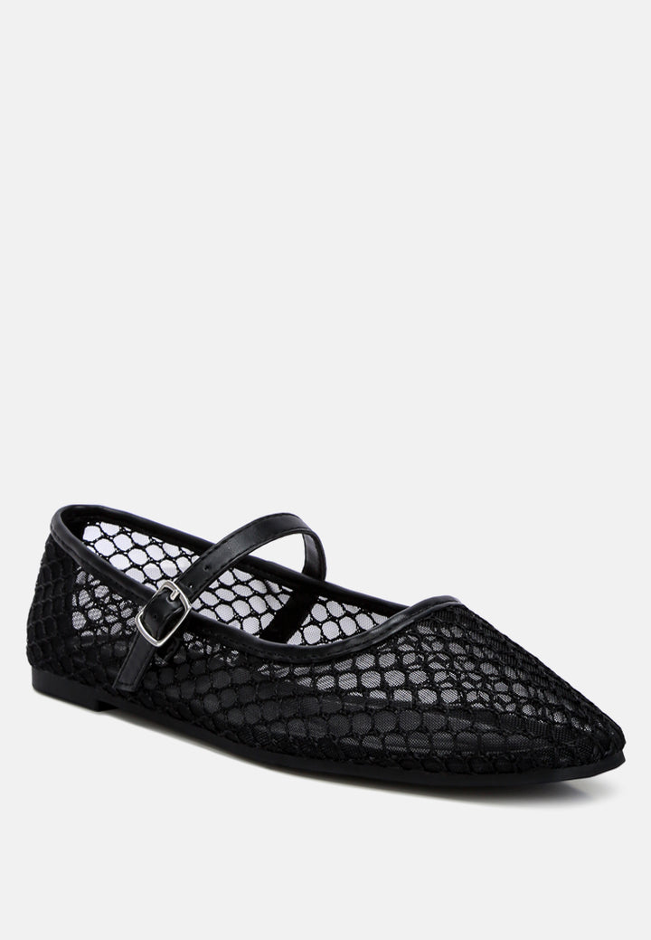 mesh mary jane flats by ruw#color_black