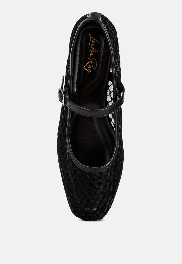 mesh mary jane flat by ruw#color_black