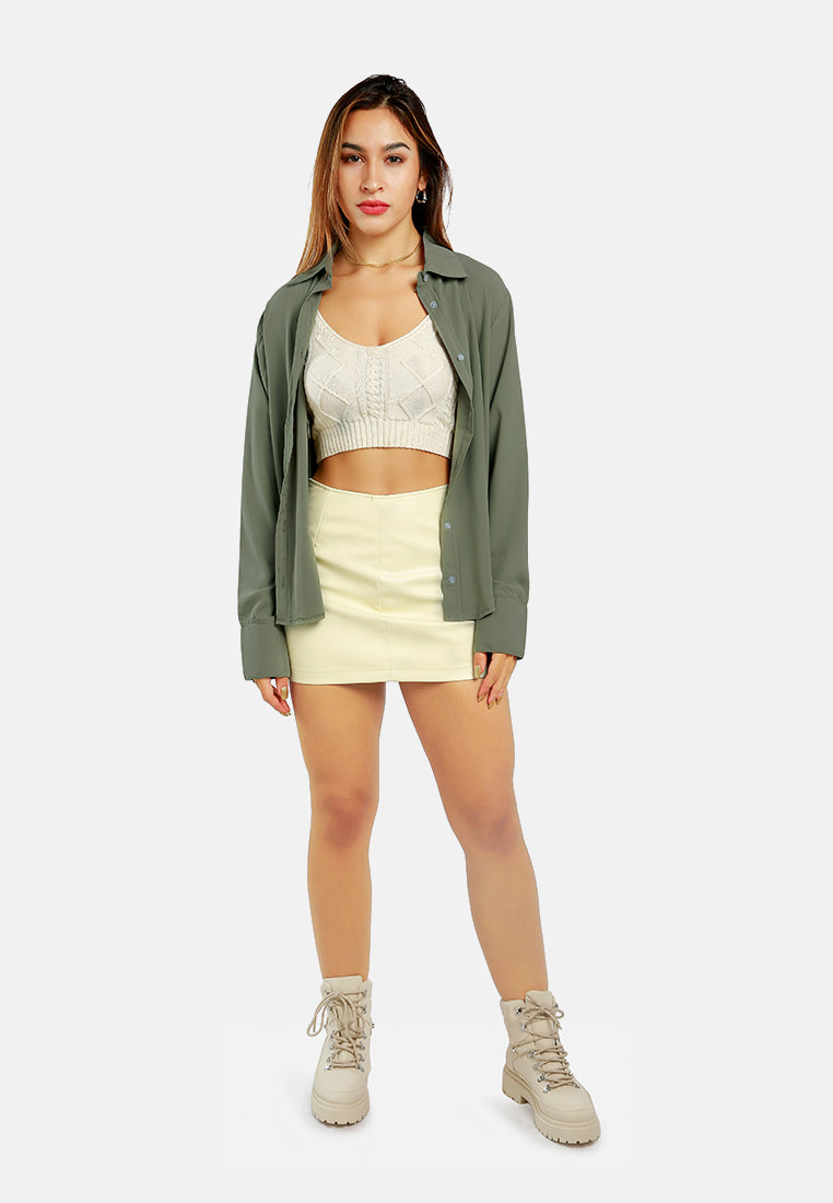 basic long sleeved collared shirt#color_sage-green