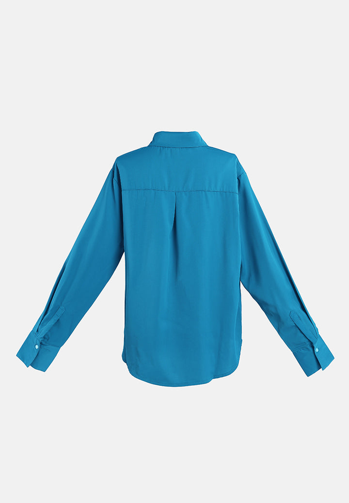 basic long sleeved collared shirt#color_blue