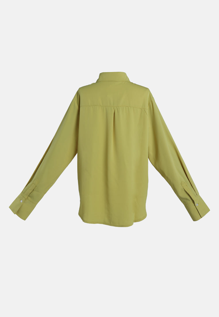basic long sleeved collared shirt#color_yellow