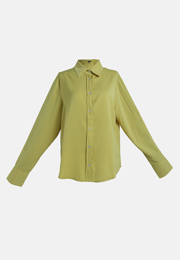 basic long sleeved collared shirt#color_yellow