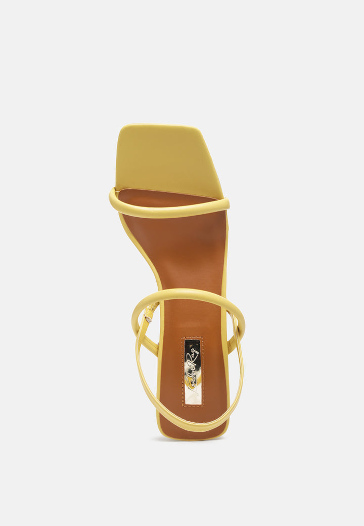 beau block mid heeled strappy sandal by ruw#color_yellow