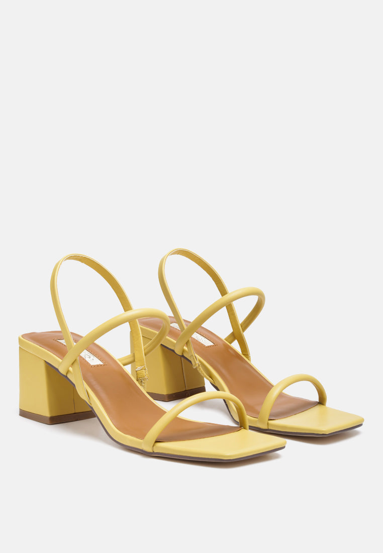 beau block mid heeled strappy sandal by ruw#color_yellow