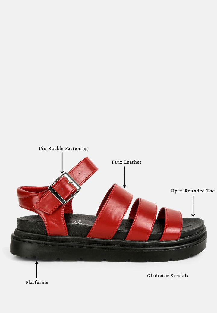 belcher faux leather gladiator sandals#color_burgundy