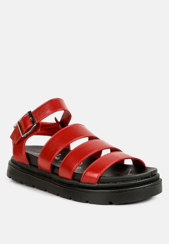 belcher faux leather gladiator sandals#color_burgundy