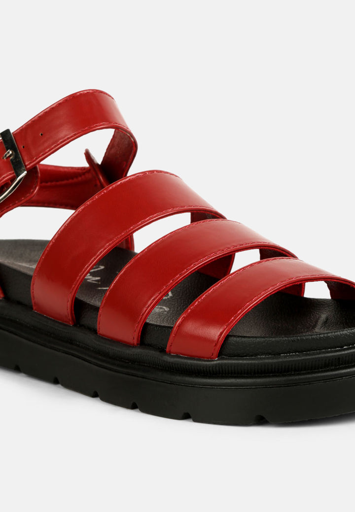 belcher faux leather gladiator sandals#color_burgundy