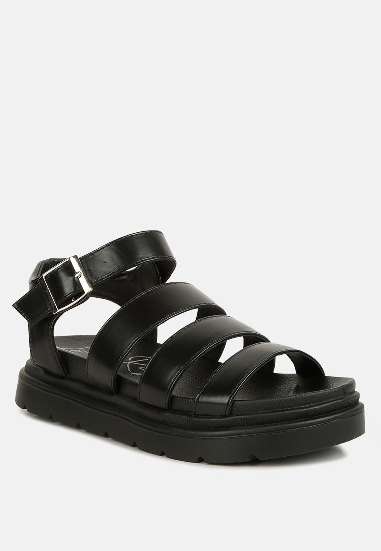 belcher faux leather gladiator sandals#color_black
