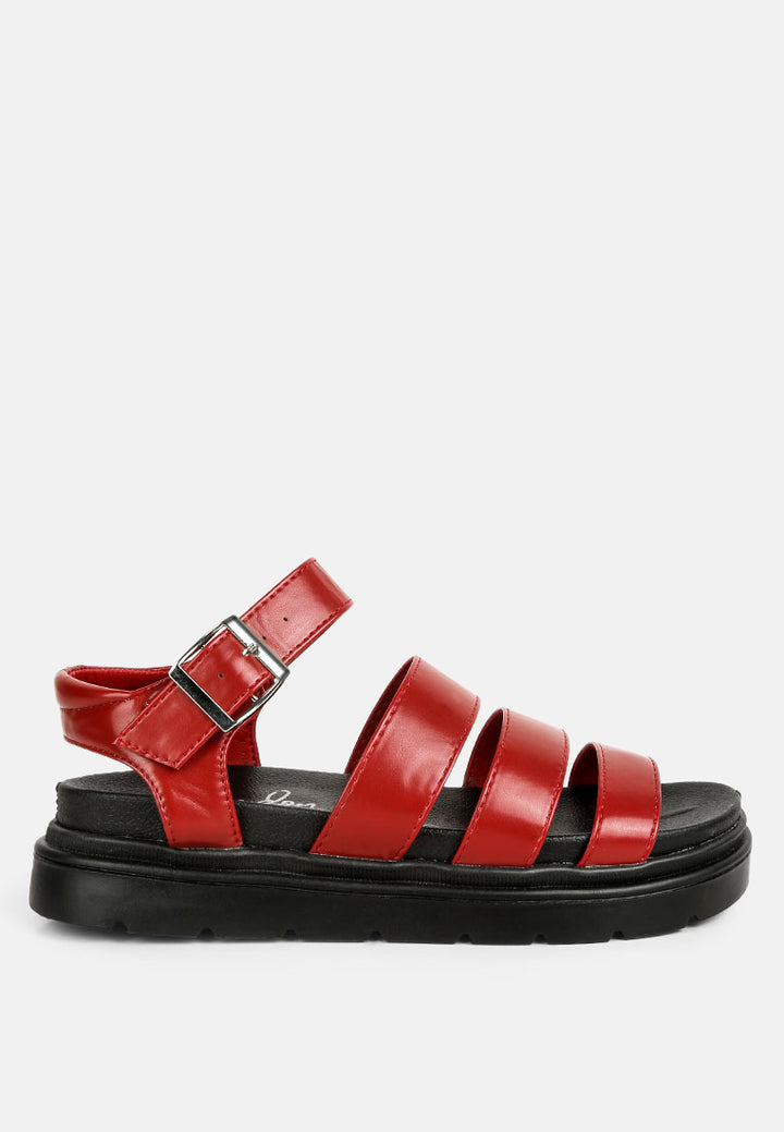 belcher faux leather gladiator sandals#color_burgundy