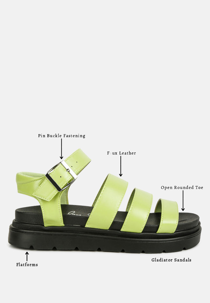 belcher faux leather gladiator sandals#color_green