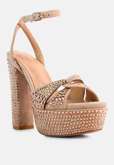 bellini diamante microfiber high block heeled sandals#color_latte