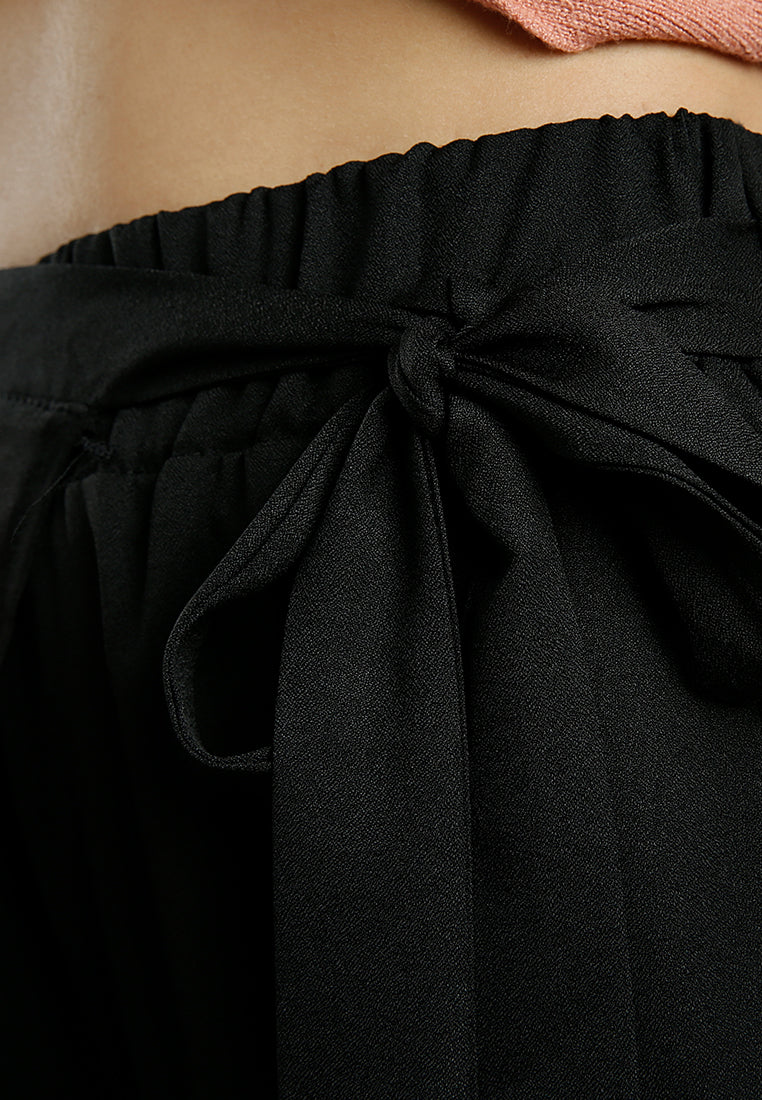 belted tie wide leg pants by ruw#color_black